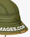 Twill Bucket Hat Mockup - Back Half Side View