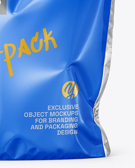 Glossy Stand-Up Pouch Mockup