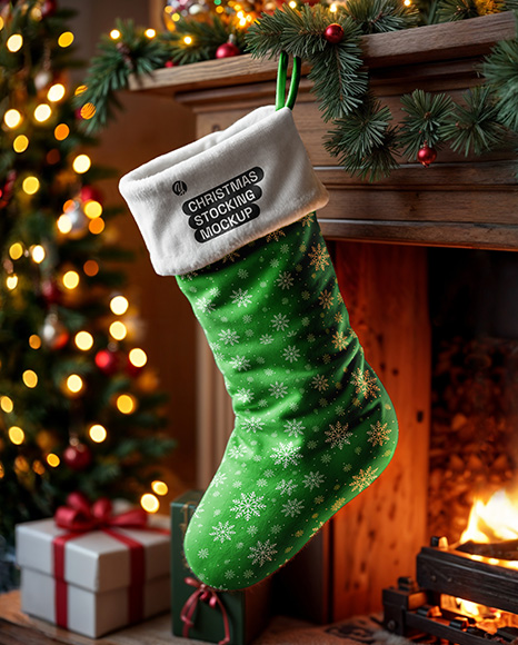 Christmas Stocking Mockup