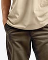 Man Wearing an Oversize T-shirt and Pants Mockup