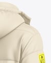 Men's Down Jacket Mockup - Back Half Side View