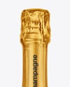 Amber Glass Champagne Bottle Mockup