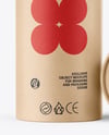 Opened Kraft Paper Tube Mockup