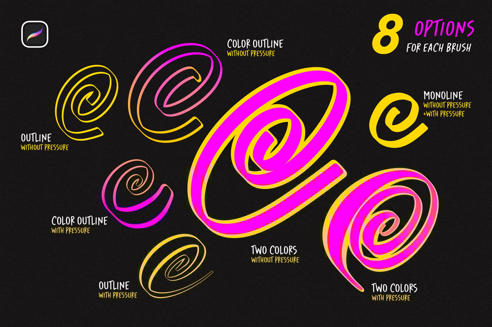 Outline Procreate Brushes