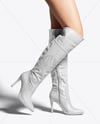 Pair of High-Knee Boots on Women's Legs Mockup