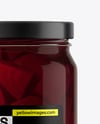 Glass Jar with Pickled Beets Mockup
