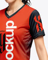 Woman Wearing Table Tennis Uniform Mockup