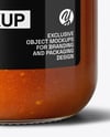 Clear Glass Jar with Lobster Bisque Mockup