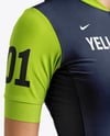 Woman Wearing Cycling Jersey and Bib Shorts Mockup