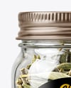 Glass Jar with Sage Herb Mockup