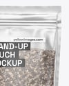 Frosted Stand-Up Pouch w/ Chia Seeds Mockup