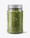 Plastic Jar with Parsley Flakes Mockup
