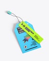 Paper Hang Tag Mockup – Top View