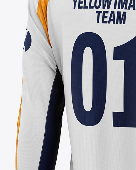 Long Sleeve Soccer Jersey Mockup - Back View