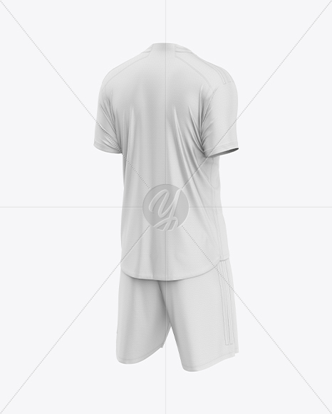 Soccer Kit Mockup - Back Half Side View