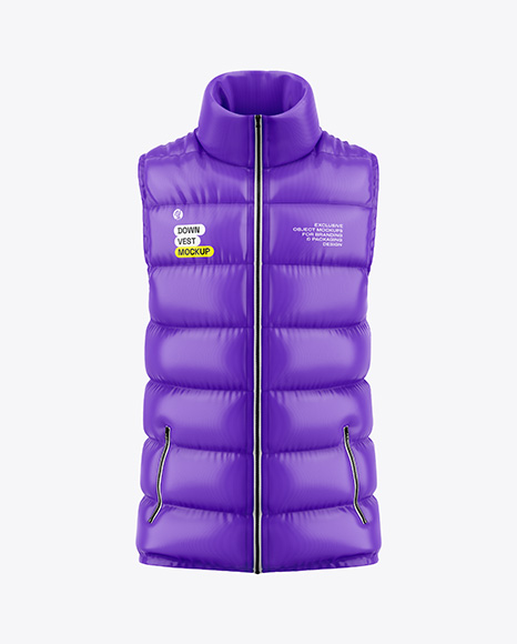 Glossy Down Vest Mockup