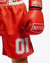Man Wearing Full Boxing Kit Mockup