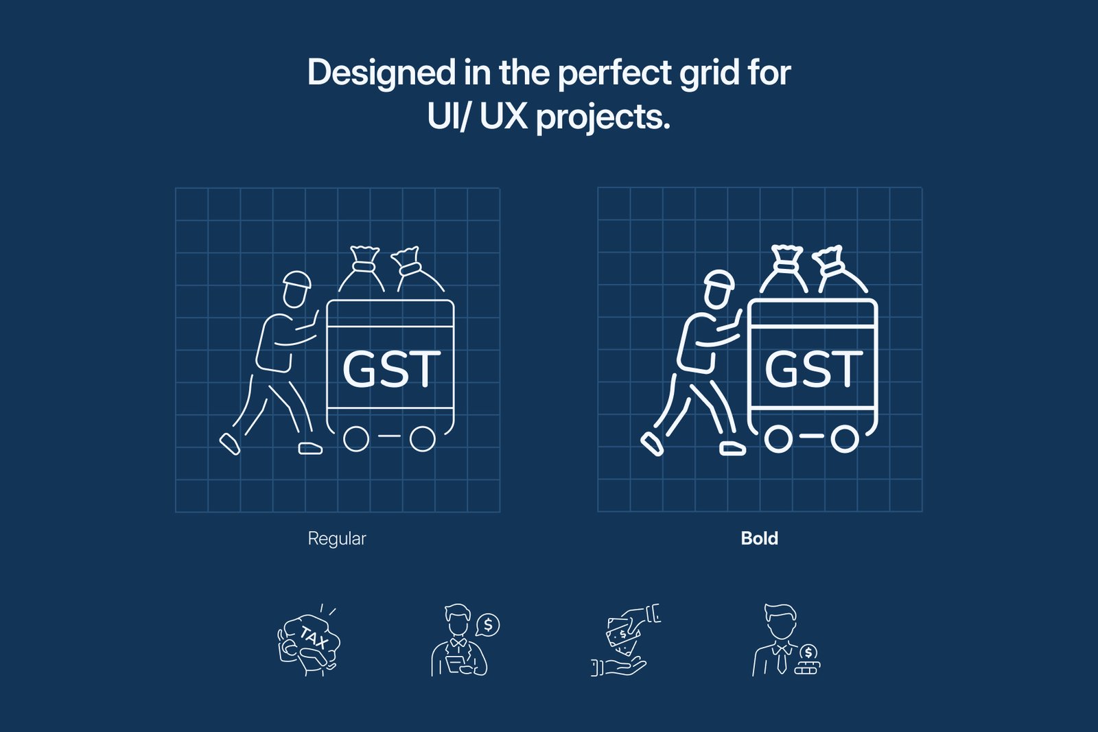 Money and Taxation Icon Set