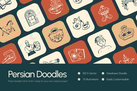 Persian Art Drawing Set - Graphics