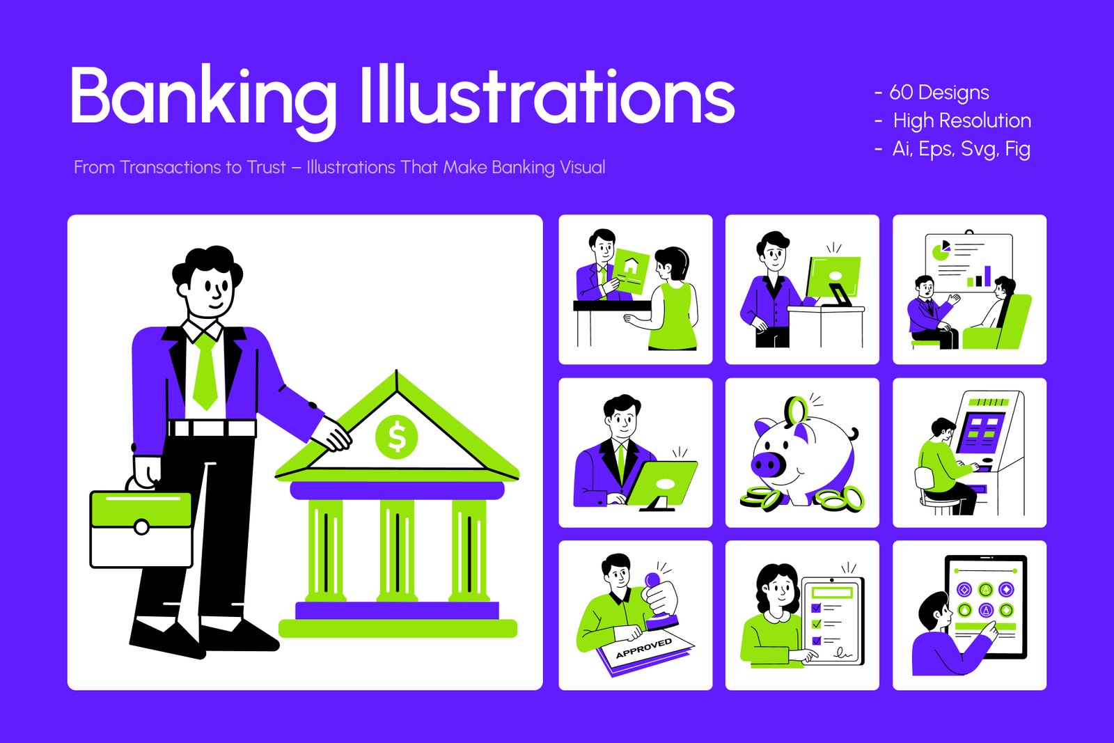 Bank and Banking Illustration