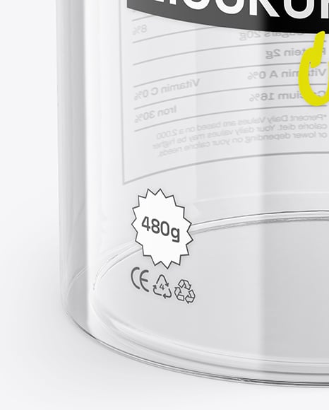 Clear Plastic Tube with Cookies Mockup