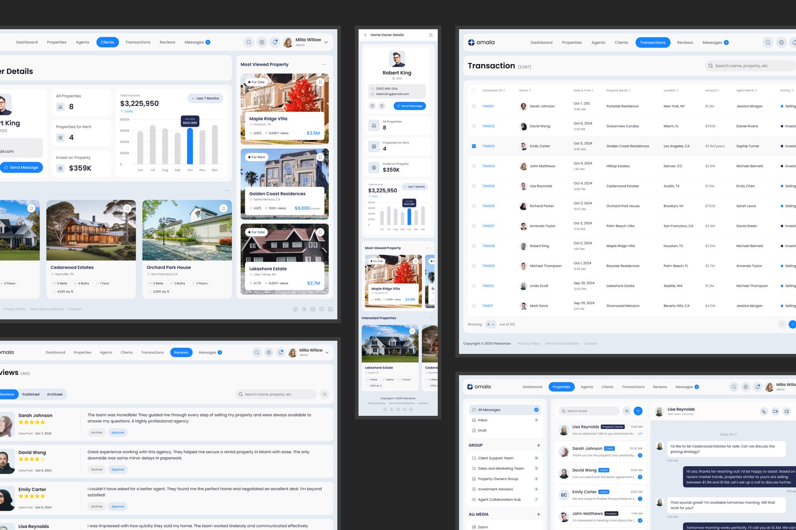 Omala - Real Estate Management Dashboard