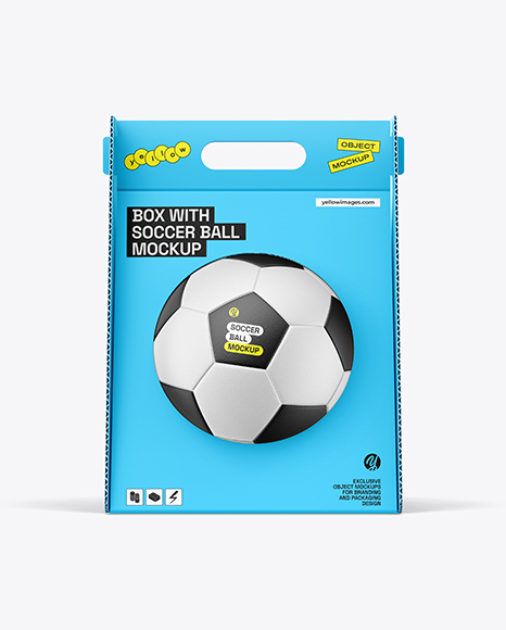 Cardboard Box With Soccer Ball Mockup - Football+Ball+Photoshop+Template+Photoshop+Template+Hockey+Jersey+Football+Ball