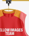 Training Sleeveless Jerseys Hanging in a Studio Mockup