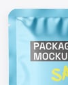 Glossy Metallic Sachet Mockup