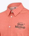 Men's Short Sleeve Shirt Mockup - Half Side View