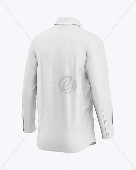 Men's Long Sleeve Shirt Mockup - Half Side View