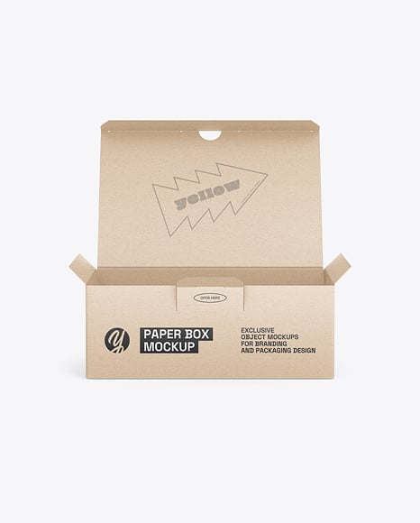 Kraft Paper Box Mockup - Mockups