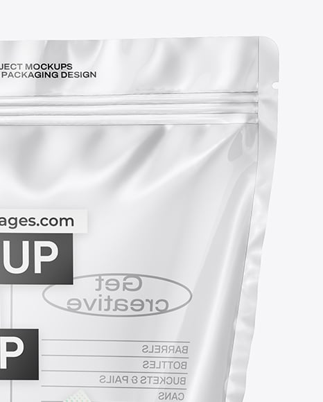 Transparent Clear Plastic Stand-Up Pouch Mockup