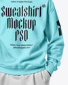 Black Man with Dreadlocks Wearing Sweatshirt and Shorts Mockup