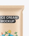 Kraft Flow Pack W/ Ice Cream Mockup