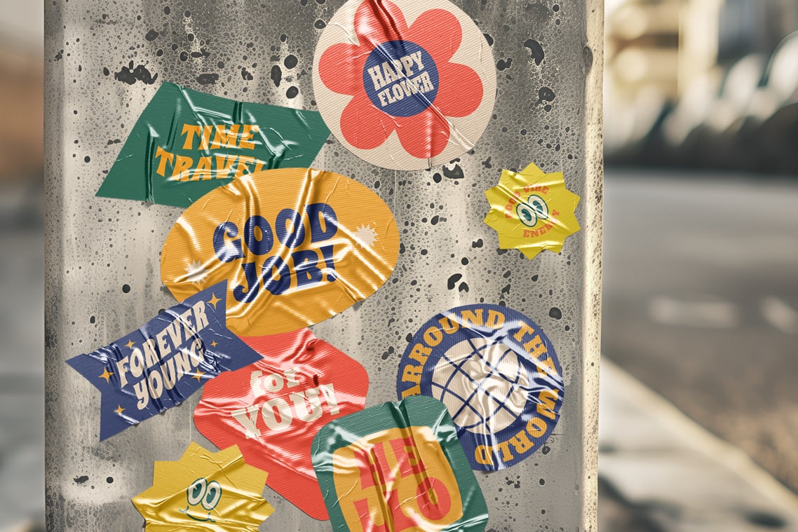 Sticker Mockups Bundle