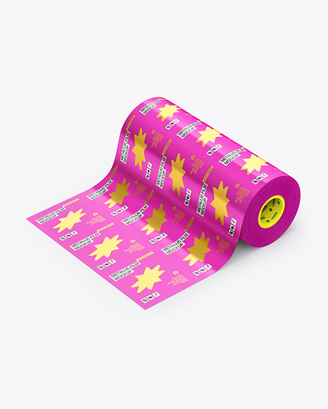 Metallic Film Roll Mockup