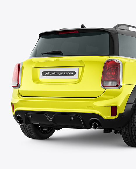 Hatchback Mockup - Back Half Side View