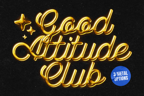 Vintage Metal Chrome Effect - Chrome text