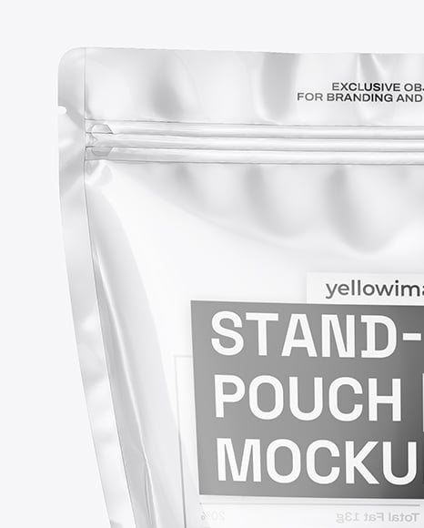 Transparent Clear Plastic Stand-Up Pouch Mockup