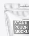 Transparent Clear Plastic Stand-Up Pouch Mockup