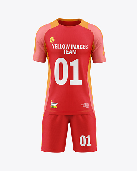 Training Short Sleeve Kit Mockup - Front View