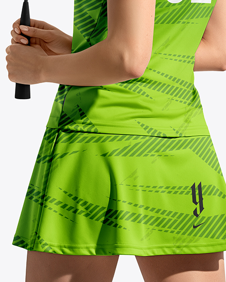 Woman Wearing Badminton Uniform Mockup