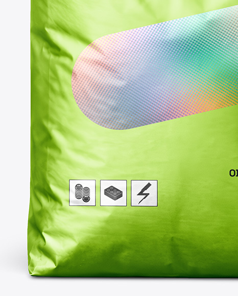 Metallic Bag with Handle Mockup