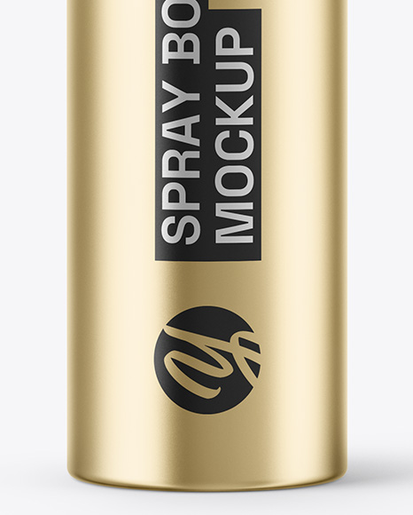Metallic Spray Bottle Mockup