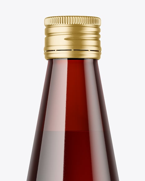 Dark Amber Glass Bottle Mockup