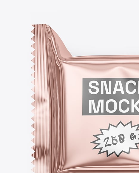 Metallic Snack Package Mockup
