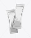 Two Metallic Sachets Mockup