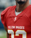 A Man Wearing a Full American Football Kit Mockup