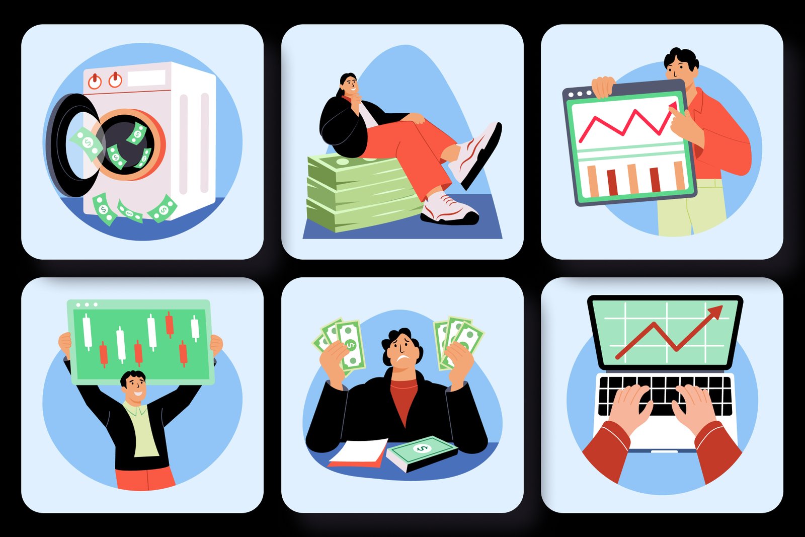 Inflation and Investment Illustration Set